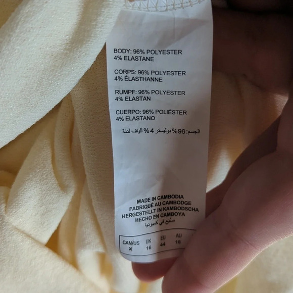 Cream Addition Elle Cowl Neck Shirt with Brown Button Detail Woman's X Plus Size - Picture 8 of 8